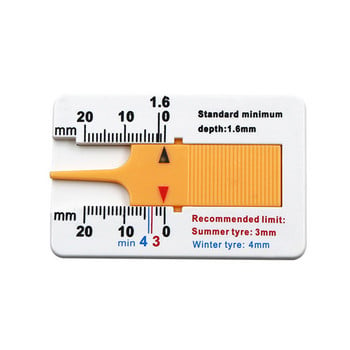 Μετρητής βάθους ελαστικού τροχού αυτοκινήτου 0-20 χιλιοστά Βυθόμετρο πέλματος ελαστικού Ένδειξη βάθους Μετρητής μετρητής τρέιλερ μοτοσυκλέτας Van Measure Tool TXTB1