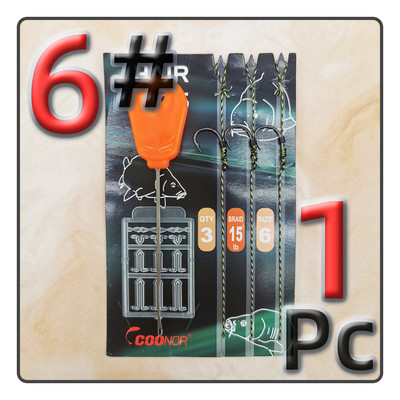 Nėrimo adata * 1 strypas * 12 kabliukas * 3 karpių žvejybos kostiumas nuo dugno, specialus Europos karpių žvejybos reikmenų rinkinys