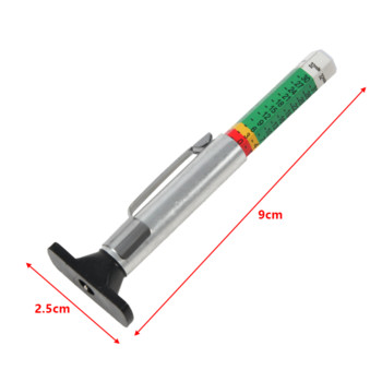 1/2 БР. 25 mm писалка за измерване на автомобилни гуми Универсален инструмент за измерване на дълбочината на протектора на гумите AutomotiveTire Depth Feeler Gauge Дебеломери
