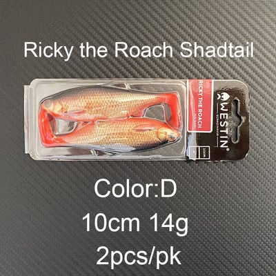 Ricky the Roach Shadtail 10 см, 14 г, 14 см, 42 г Меки примамки за риболов на костур, щука, хищник