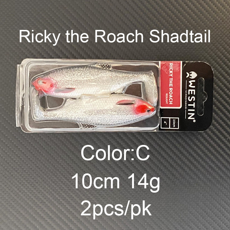 Ricky the Roach Shadtail 10 см, 14 г, 14 см, 42 г Меки примамки за риболов на костур, щука, хищник