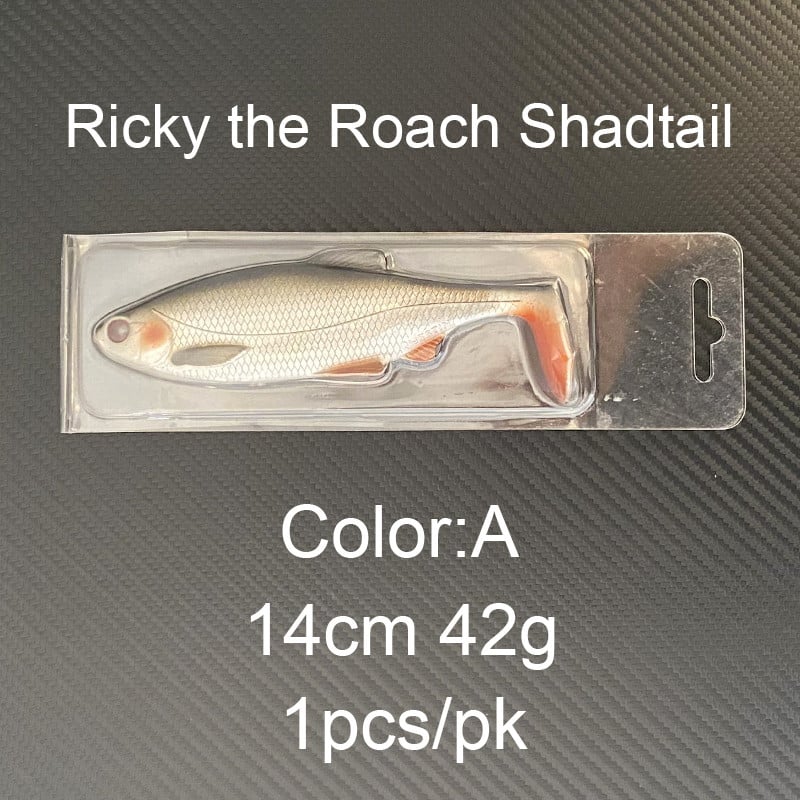 Ricky the Roach Shadtail 10 см, 14 г, 14 см, 42 г Меки примамки за риболов на костур, щука, хищник