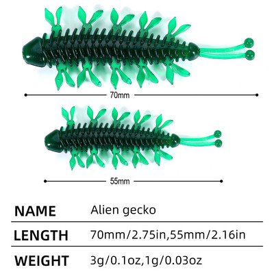 Sougayilang 12tk Worm Bait 55mm 70mm kalasööt Ujuv magevees Swimbaits Silikoonist pehme sööt karpkala bassi haugi püügiks