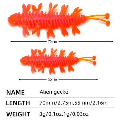Sougayilang 12tk Worm Bait 55mm 70mm kalasööt Ujuv magevees Swimbaits Silikoonist pehme sööt karpkala bassi haugi püügiks