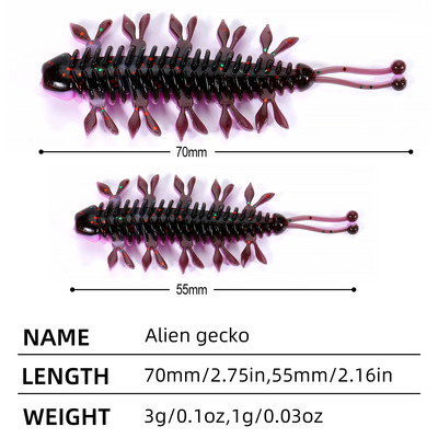 Sougayilang 12tk Worm Bait 55mm 70mm kalasööt Ujuv magevees Swimbaits Silikoonist pehme sööt karpkala bassi haugi püügiks