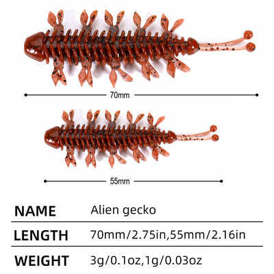 Sougayilang 12tk Worm Bait 55mm 70mm kalasööt Ujuv magevees Swimbaits Silikoonist pehme sööt karpkala bassi haugi püügiks