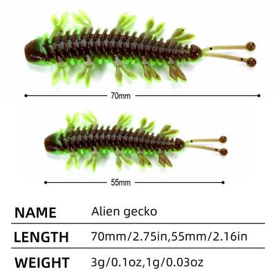 Sougayilang 12tk Worm Bait 55mm 70mm kalasööt Ujuv magevees Swimbaits Silikoonist pehme sööt karpkala bassi haugi püügiks