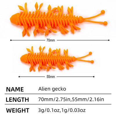 Sougayilang 12tk Worm Bait 55mm 70mm kalasööt Ujuv magevees Swimbaits Silikoonist pehme sööt karpkala bassi haugi püügiks