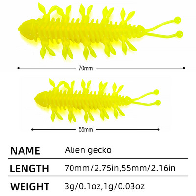 Sougayilang 12tk Worm Bait 55mm 70mm kalasööt Ujuv magevees Swimbaits Silikoonist pehme sööt karpkala bassi haugi püügiks