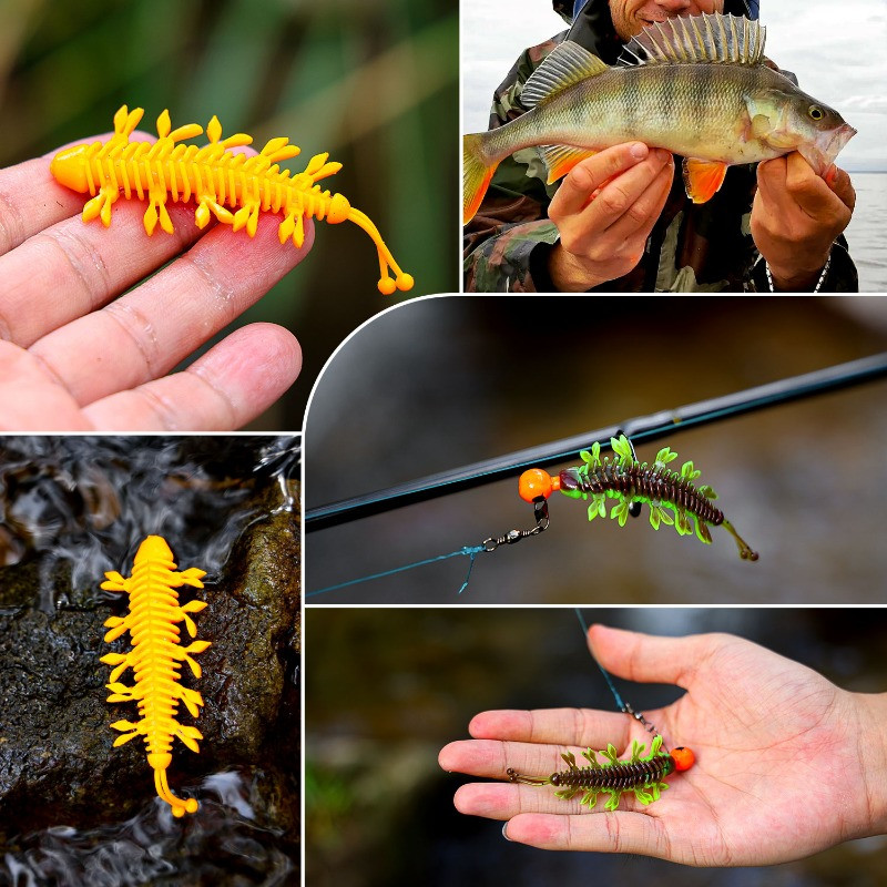 Sougayilang 12tk Worm Bait 55mm 70mm kalasööt Ujuv magevees Swimbaits Silikoonist pehme sööt karpkala bassi haugi püügiks