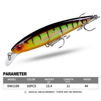 1 τεμ 11 cm 13,4 g Floating Minnow Fishing Lures Wobbler Crankbait Tackle 3D Eyes Hard Plastic Bait Bass Pike Carp Fishing