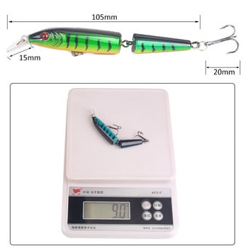 CHENGBIN 2-Segments Jointed Fishing Lures 10,5cm 9g Folating Minnow Lures Artificial Bait Wobblers for Pike Fishing Accessories