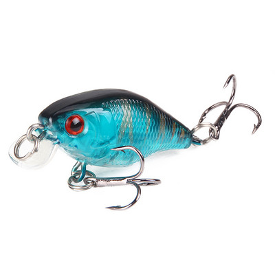 1 buc. Nalucă de pescuit tare 40 mm 4,6 g Mini Wobblers Crank Momeală pentru Stiucă Floating Crankbait Swimbait Pesca cu cârlig dublu