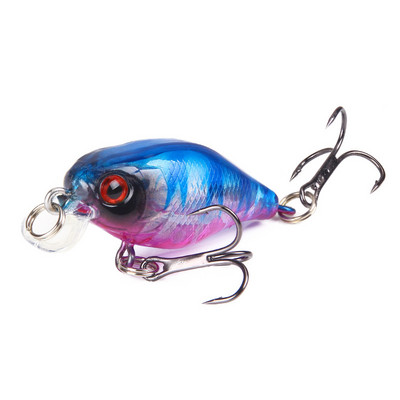 1 buc. Nalucă de pescuit tare 40 mm 4,6 g Mini Wobblers Crank Momeală pentru Stiucă Floating Crankbait Swimbait Pesca cu cârlig dublu