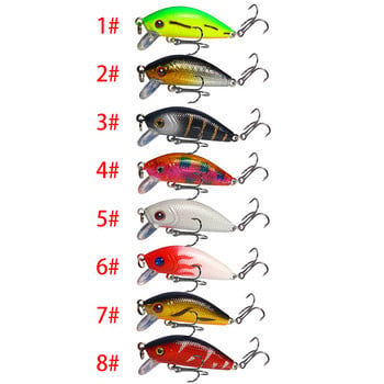 Minnow Fishing Lure 50mm 4,2g Topwater Hard Bait Wobbler Jig Bait Crankbait Κυπρίνος Ριγέ μπάσο Pesca Fishing Gear