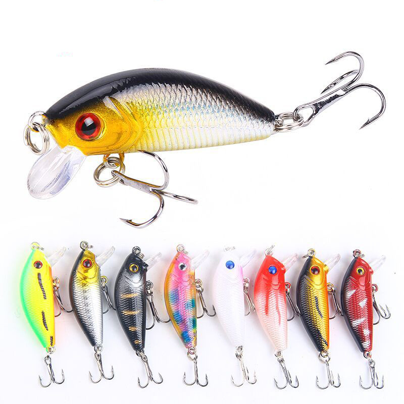 Fishing Lures 50mm 4.2g Minnow Artificial Bait Rock Swimming Jig Wobbler  Hard Bait Fishing Tackle for Fishing (Color : 8) 
