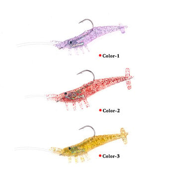 1 τεμ Fishing Lures Bionic Shrimp With Hook Soft Bait Fake Bait Sea Fishing Baits Artificial Lures Fishing Tool