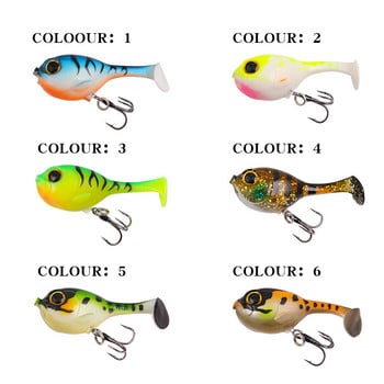 1 τεμ 62mm/9,5g Υψηλής ποιότητας Μαλακό Δόλωμα Balloonfish Deraball Τεχνητό δόλωμα σιλικόνης με αγκαθωτό γάντζο σκουληκιών για όλες τις προμήθειες ψαριών