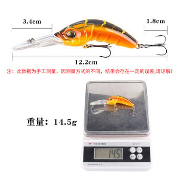 1 τεμ Minnow Fishing Lure 10,4cm14,5g Floating Hard Wobbler Bait Crankbait Κυπρίνος ριγέ μπάσο Pesca Είδη ψαρέματος SwimBait