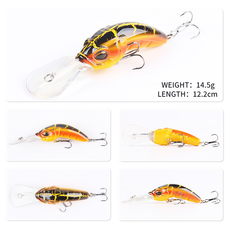 1 vnt Minnow žvejybos masalas 10,4 cm14,5 g plaukiojantis kietas voblerio masalas Crankbait karpis dryžuotas ešeris Pesca žvejybos reikmenys SwimBait