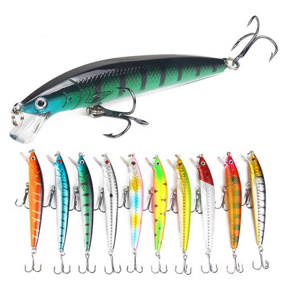 1 vnt. žūklės masalų rinkinys Minnow skęstantis vobleris, kietas masalas, bionic 3D akis, skirtas ešeriniam upėtakiui Walleye ešeriui jūros ešeriui