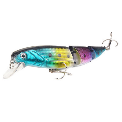1Pcs Wobblers Multi-section Fishing Lure Minnow 3 Jointed Isca Artificial Hard Bait Crankbait Trolling Bass Pike Perch Tackle