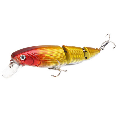 1Pcs Wobblers Multi-section Fishing Lure Minnow 3 Jointed Isca Artificial Hard Bait Crankbait Trolling Bass Pike Perch Tackle