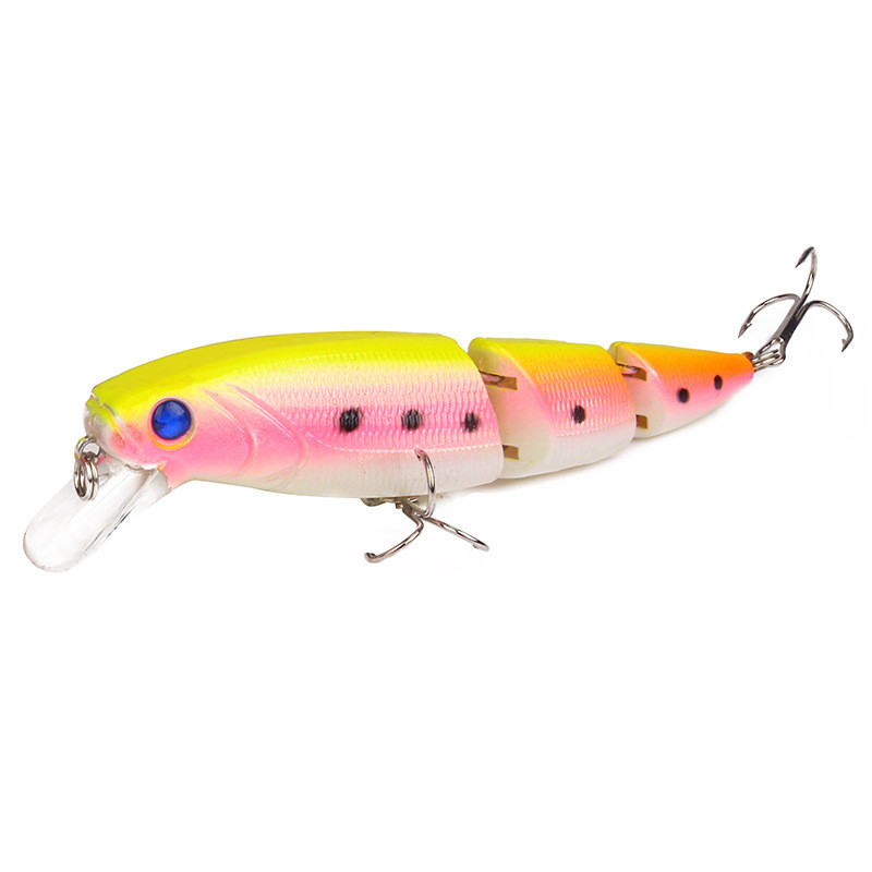 1Pcs Wobblers Multi-section Fishing Lure Minnow 3 Jointed Isca Artificial Hard Bait Crankbait Trolling Bass Pike Perch Tackle