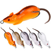 1Pcs 6cm11.5g 3D Eyes Soft Mouse Fishing Lure Плаваща изкуствена стръв Силиконова морска плувна стръв Риболовни принадлежности