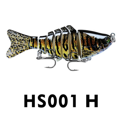1 tk 10 cm 15 g 7-osalised Swimbait haugi voblerid Crankbait kalapüügi lant, mitme liigendiga kõva söödavarustus bassi jaoks
