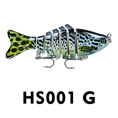 1 tk 10 cm 15 g 7-osalised Swimbait haugi voblerid Crankbait kalapüügi lant, mitme liigendiga kõva söödavarustus bassi jaoks