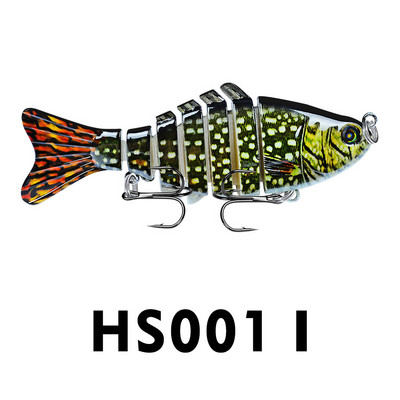 1 tk 10 cm 15 g 7-osalised Swimbait haugi voblerid Crankbait kalapüügi lant, mitme liigendiga kõva söödavarustus bassi jaoks