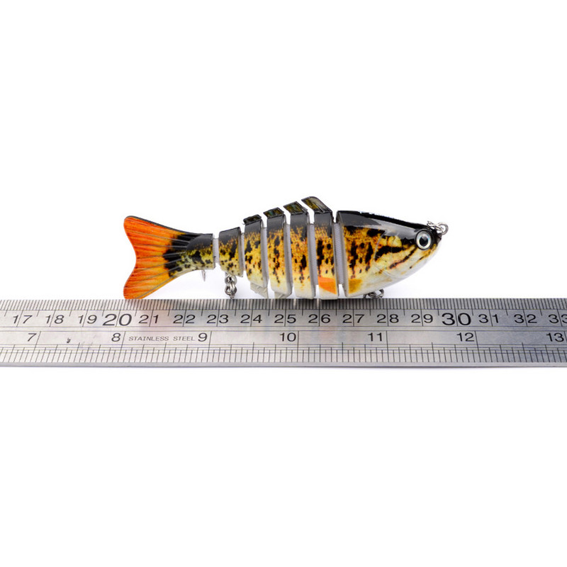 1 tk 10 cm 15 g 7-osalised Swimbait haugi voblerid Crankbait kalapüügi lant, mitme liigendiga kõva söödavarustus bassi jaoks