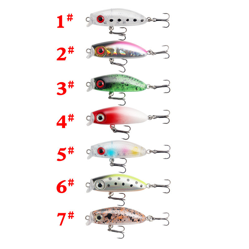 Mini plaukiojantys Minnow vobleriai žvejybos masalai 4,3 cm/3g upėtakis Dirbtinis plastikas Hard Bait Jerkbait Crankbait Bass žvejybos reikmenys