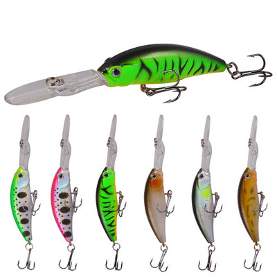 1 τεμ. Floating Deep Diving Minnow Fishing Lure 10cm 7,5g Crank Wobblers Isca Artificial Bait Treble Hooks Tackle Bass Crankbait