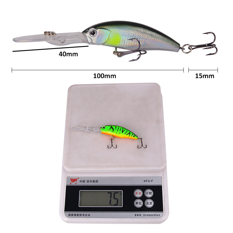 1 τεμ. Floating Deep Diving Minnow Fishing Lure 10cm 7,5g Crank Wobblers Isca Artificial Bait Treble Hooks Tackle Bass Crankbait