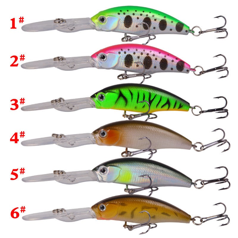 1 τεμ. Floating Deep Diving Minnow Fishing Lure 10cm 7,5g Crank Wobblers Isca Artificial Bait Treble Hooks Tackle Bass Crankbait