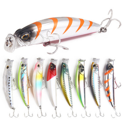 2023 New Wobblers Minnow 8cm10g Fishing Lure Artificial Plastic Hard Bait Diving Crankbait for Fishing Tacking