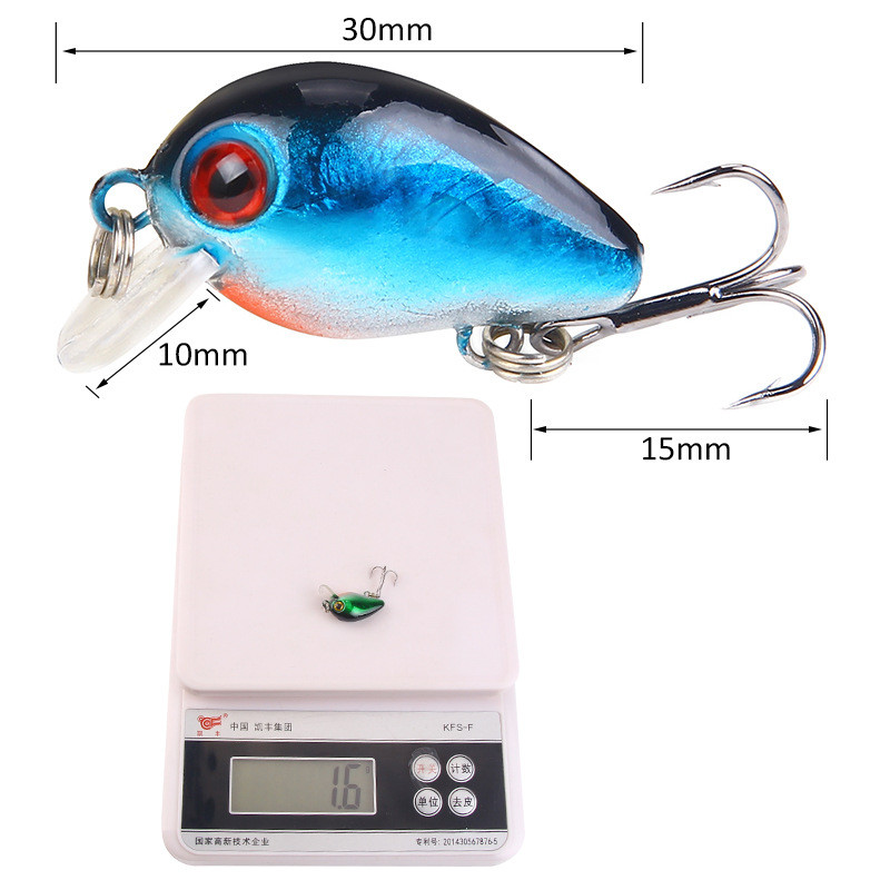 30 mm 1,6 g Crankbait воблери Риболовна примамка Изкуствена твърда CrankBait Bass Fishing Topwater Minnow Fish примамки