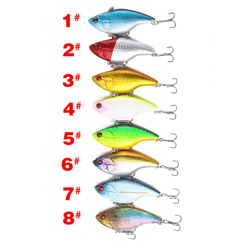 VIB kietas žvejybos masalas 18.8G 70mm plastikinis dirbtinis masalas Treble Kabliukai Peche Bass Lydekos velkamieji Pesca žvejybos reikmenys