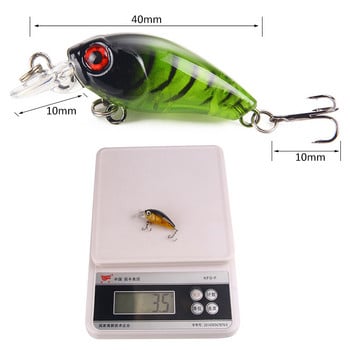 Нови воблери Crankbait, риболовна примамка, 4,5 см/3,8 г, висококачествени куки, 9 различни цвята, изкуствена стръв, твърди манивели за риболов