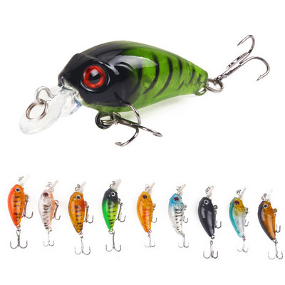 Noua momeală de pescuit Crankbait Wobblers, 4,5 cm/3,8 g Cârlige de înaltă calitate, 9 culori diferite, momeală artificială, manivele de pescuit dur