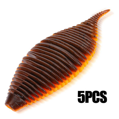 Sougayilang 5PCS žvejybos masalas dumplės Gill Worm žvejybos masalas 10cm/13g 7,5cm/6g Larva Minkštas masalas karpių ešerių lydekų žvejybai Pesca