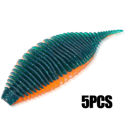 Sougayilang 5PCS žvejybos masalas dumplės Gill Worm žvejybos masalas 10cm/13g 7,5cm/6g Larva Minkštas masalas karpių ešerių lydekų žvejybai Pesca