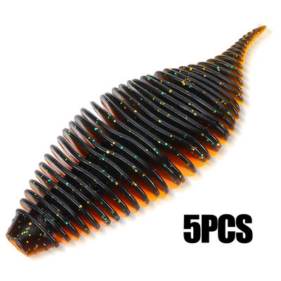 Sougayilang 5PCS žvejybos masalas dumplės Gill Worm žvejybos masalas 10cm/13g 7,5cm/6g Larva Minkštas masalas karpių ešerių lydekų žvejybai Pesca