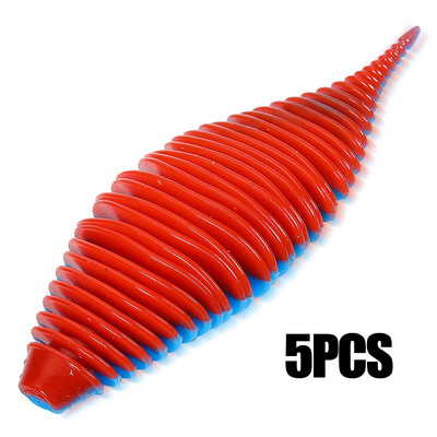 Sougayilang 5PCS žvejybos masalas dumplės Gill Worm žvejybos masalas 10cm/13g 7,5cm/6g Larva Minkštas masalas karpių ešerių lydekų žvejybai Pesca