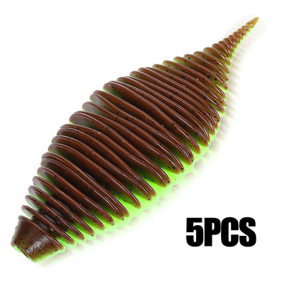 Sougayilang 5PCS žvejybos masalas dumplės Gill Worm žvejybos masalas 10cm/13g 7,5cm/6g Larva Minkštas masalas karpių ešerių lydekų žvejybai Pesca