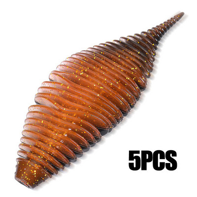 Sougayilang 5PCS žvejybos masalas dumplės Gill Worm žvejybos masalas 10cm/13g 7,5cm/6g Larva Minkštas masalas karpių ešerių lydekų žvejybai Pesca