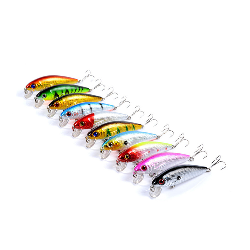 1 vnt Minnow žvejybos masalas 7,2 cm 8,7 g plaukiojantis dirbtinis plastikinis kietas masalas vobleriai 3D Eyes Crankbait Bass lydekos žvejybos reikmenys