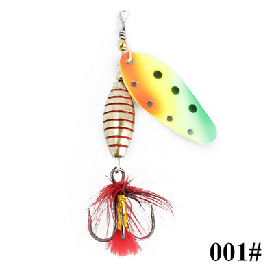 FISH KING 1TK/2TK Spinner lant 6g/12g/16g sööt metallist messingist lusikas kõva peibutis sulg Treble Hook võltslant kalastustarbed Pesca